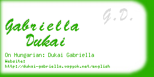 gabriella dukai business card